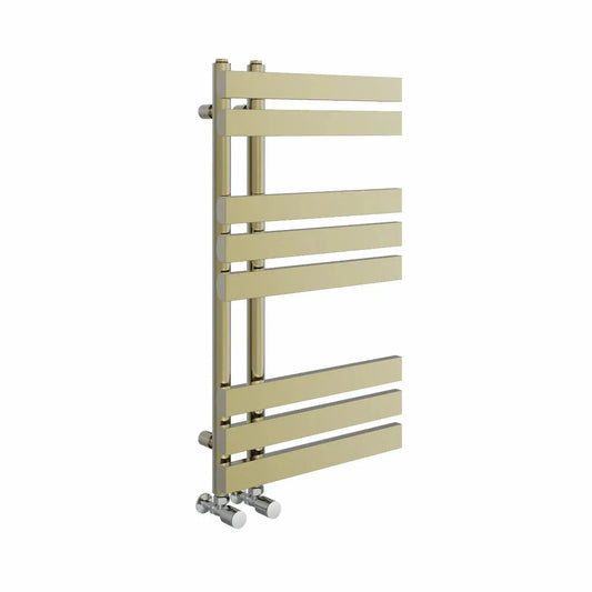 Burano - Designer heated towel rail brushed brass