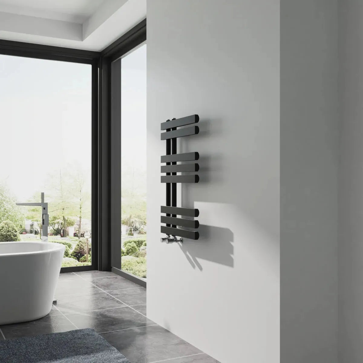 Burano - Designer heated towel rail black