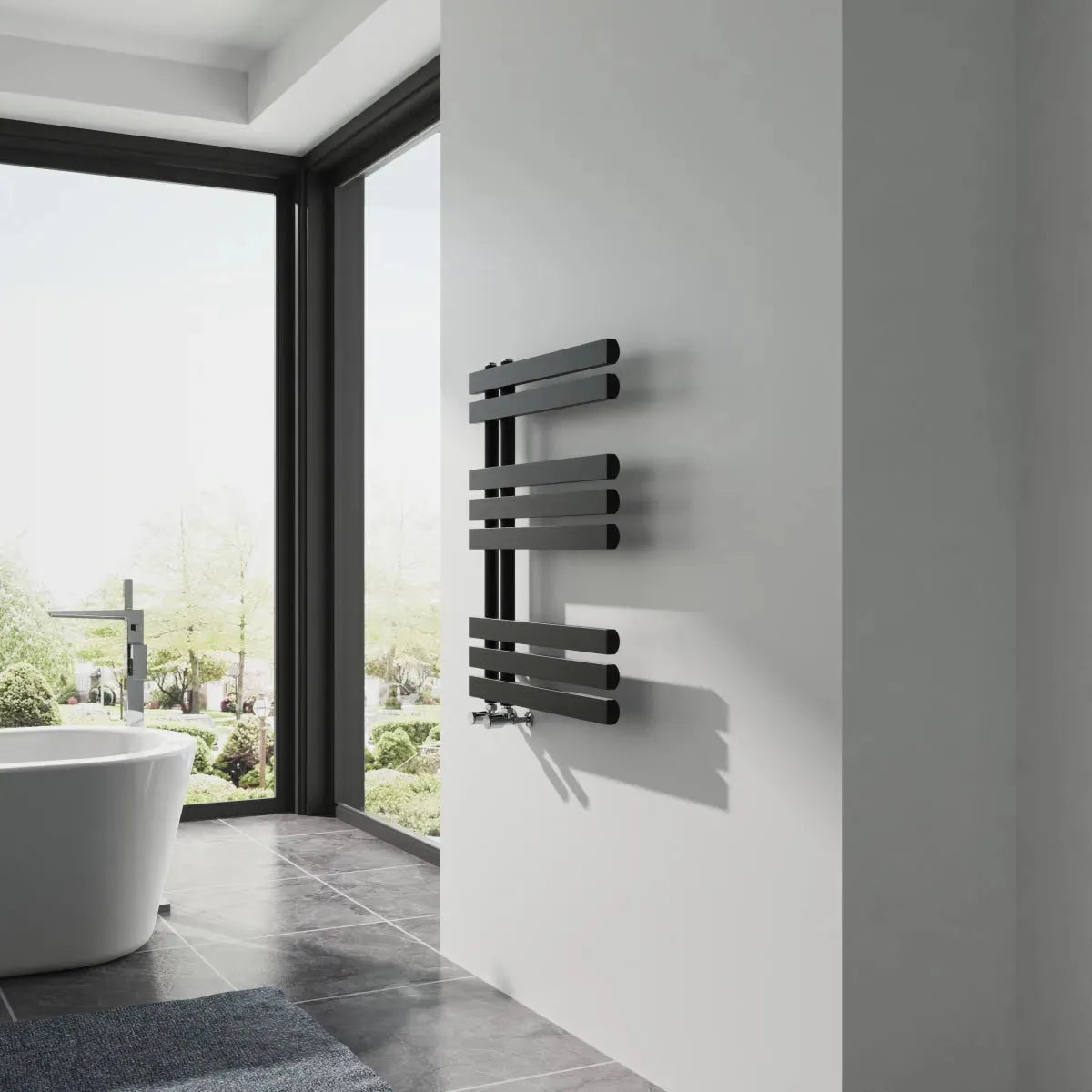 Burano - Designer heated towel rail black