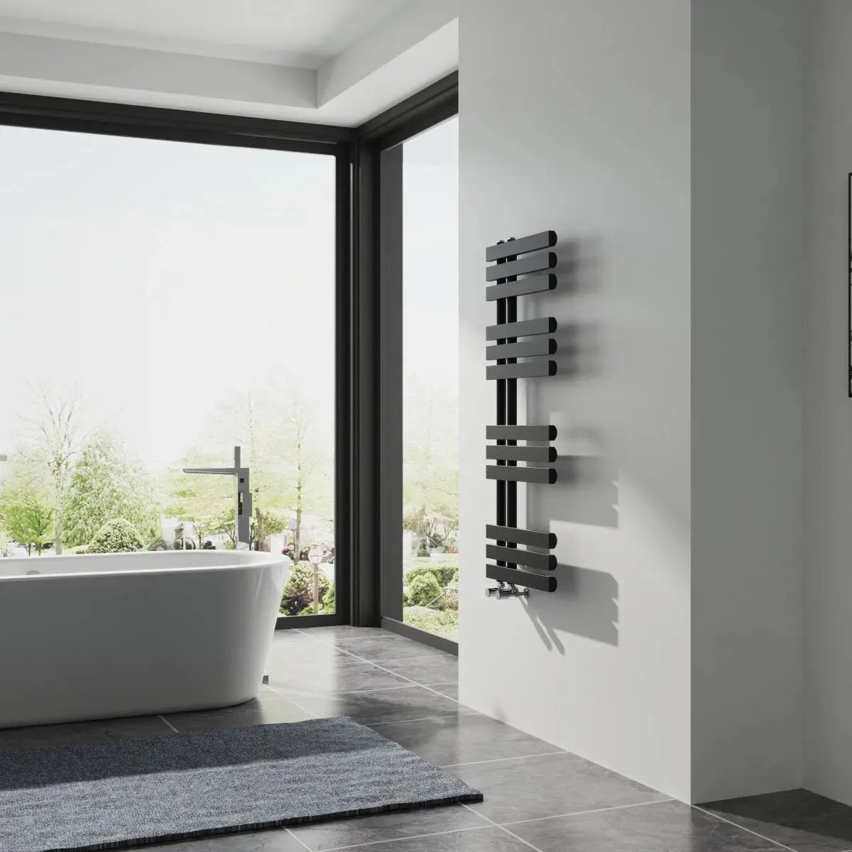 Burano - Designer heated towel rail black