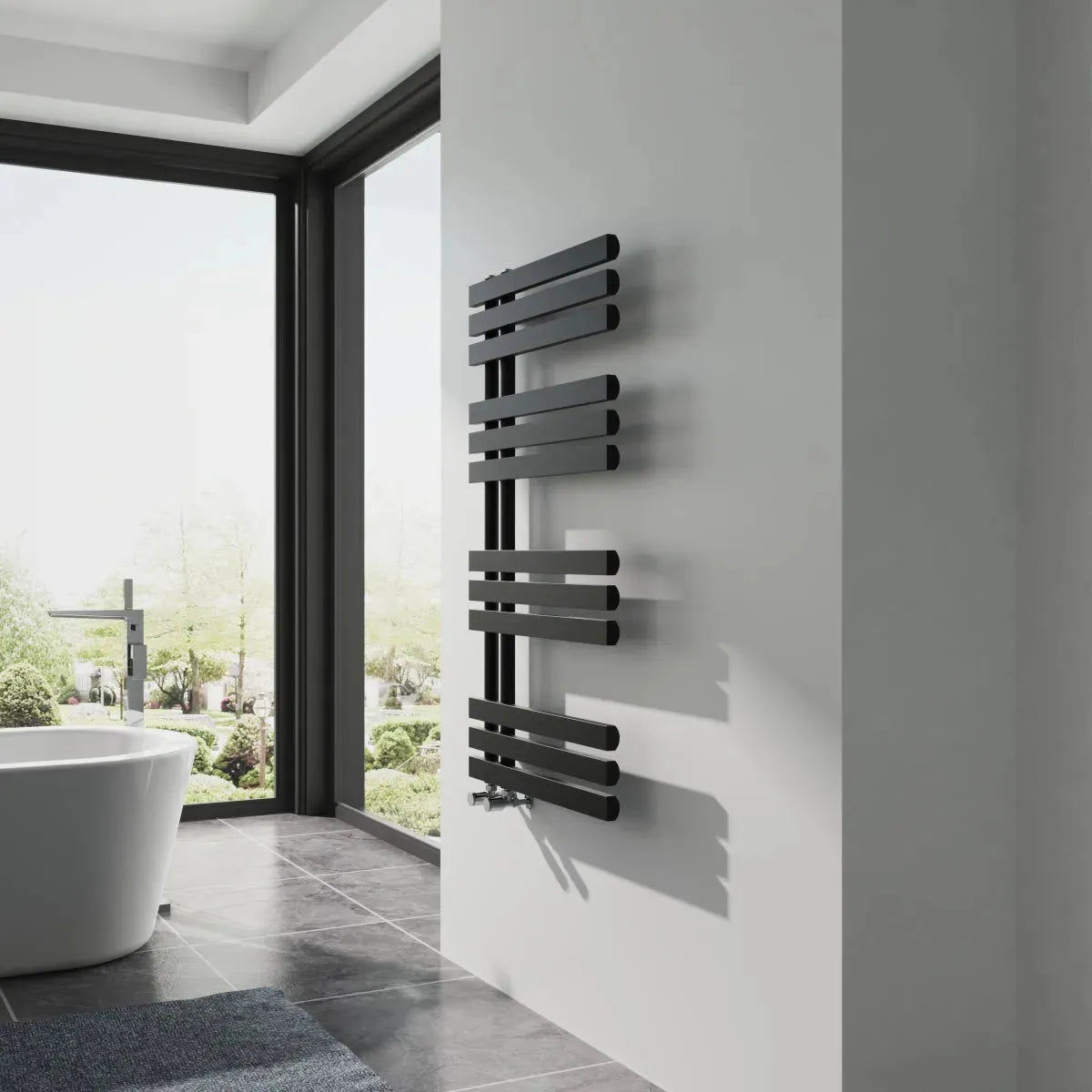 Burano - Designer heated towel rail black