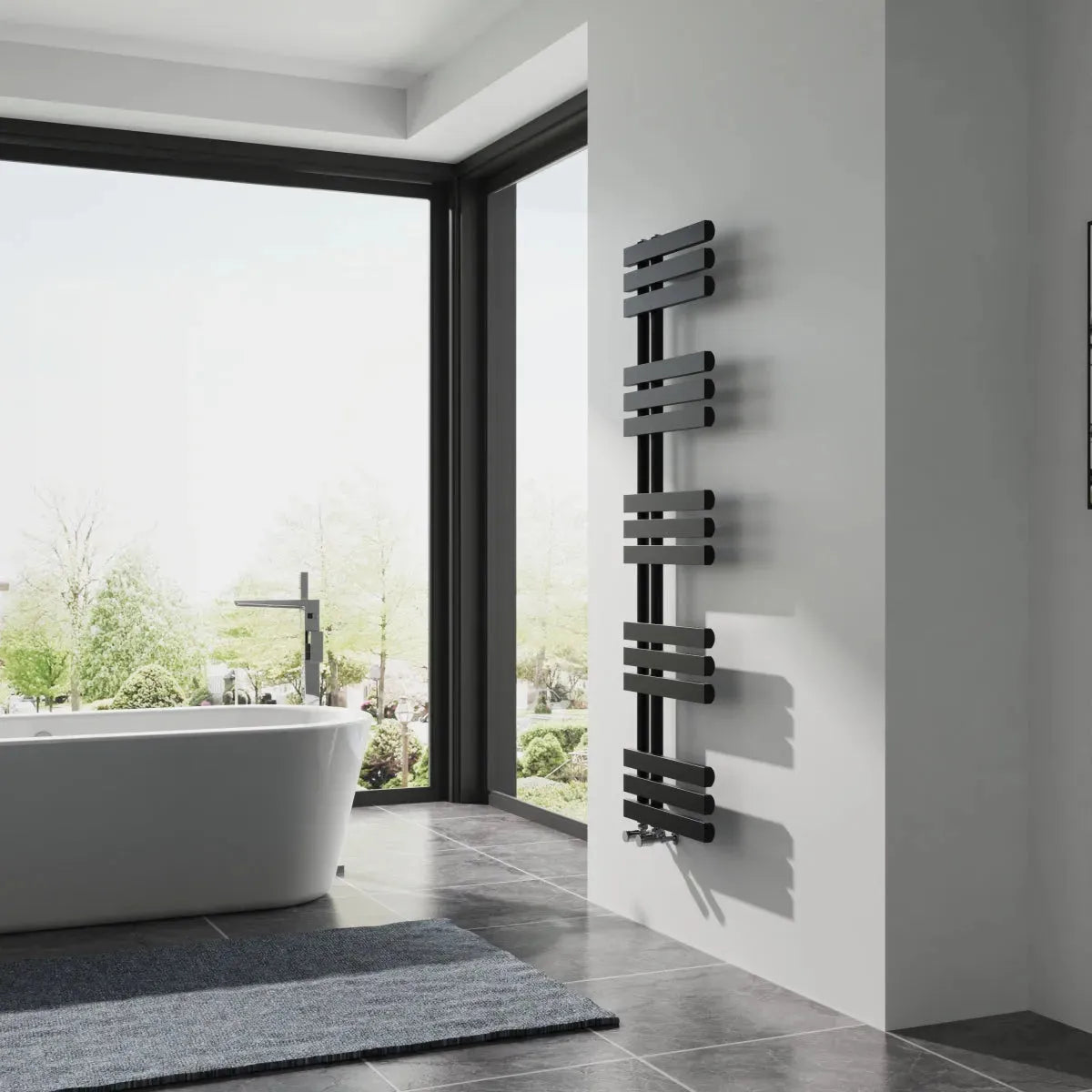 Burano - Designer heated towel rail black