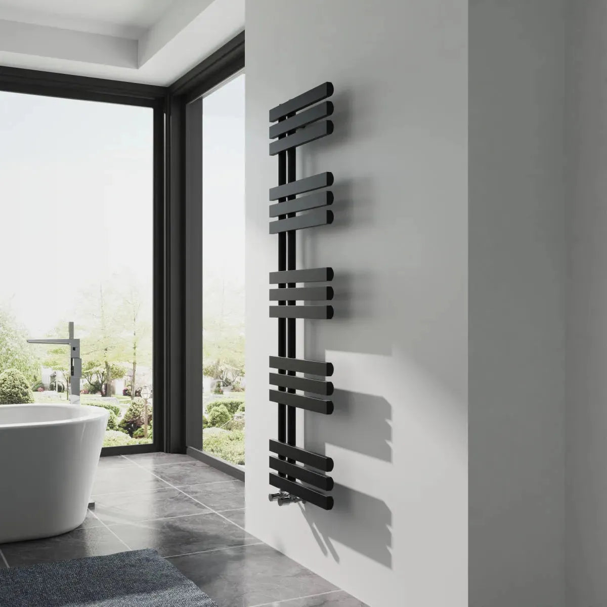 Burano - Designer heated towel rail black