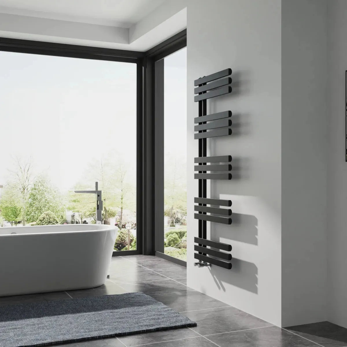 Burano - Designer heated towel rail black