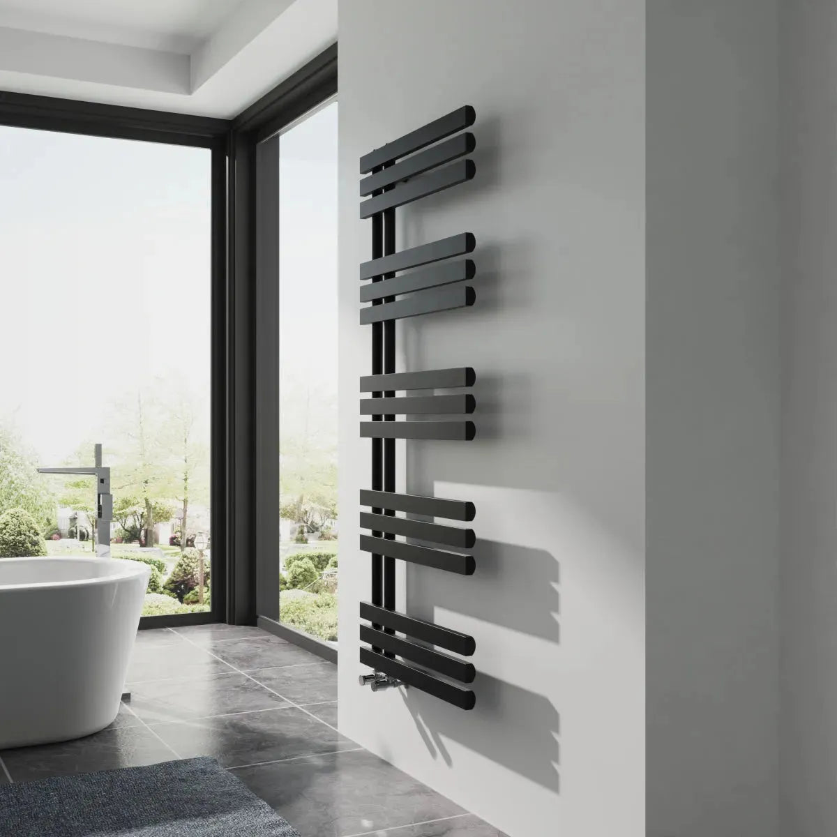 Burano - Designer heated towel rail black