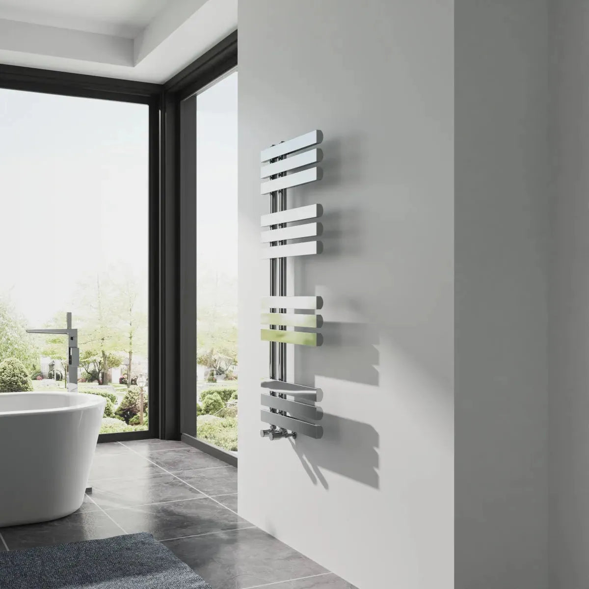 Burano - Designer heated towel rail chrome