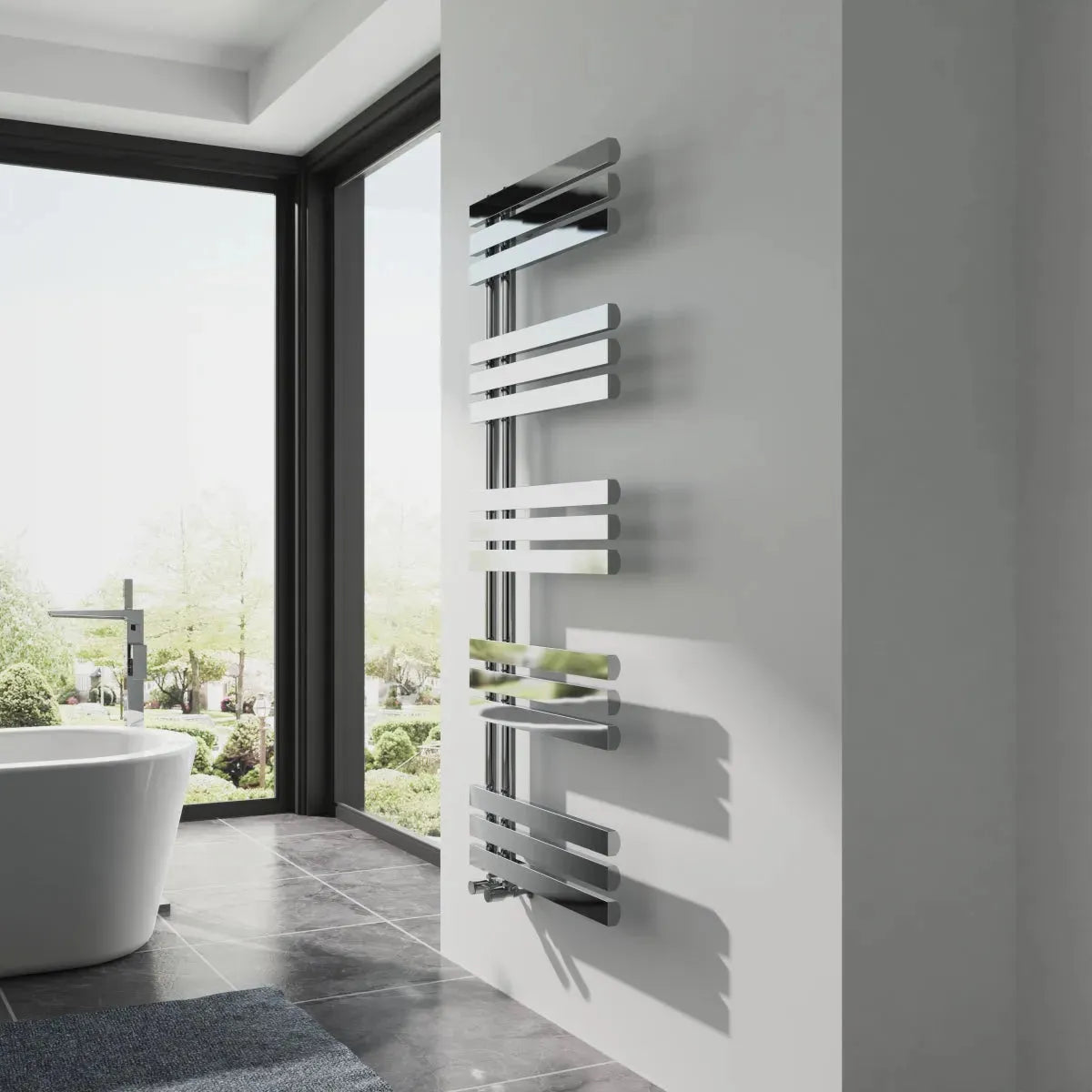 Burano - Designer heated towel rail chrome