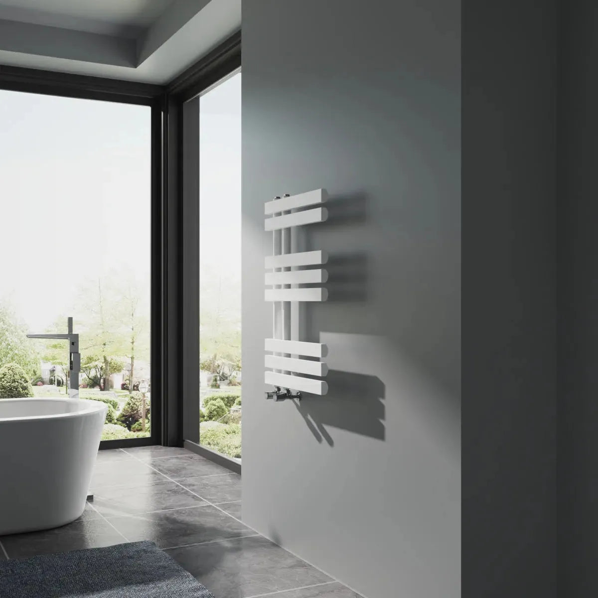 Burano - Designer heated towel rail white