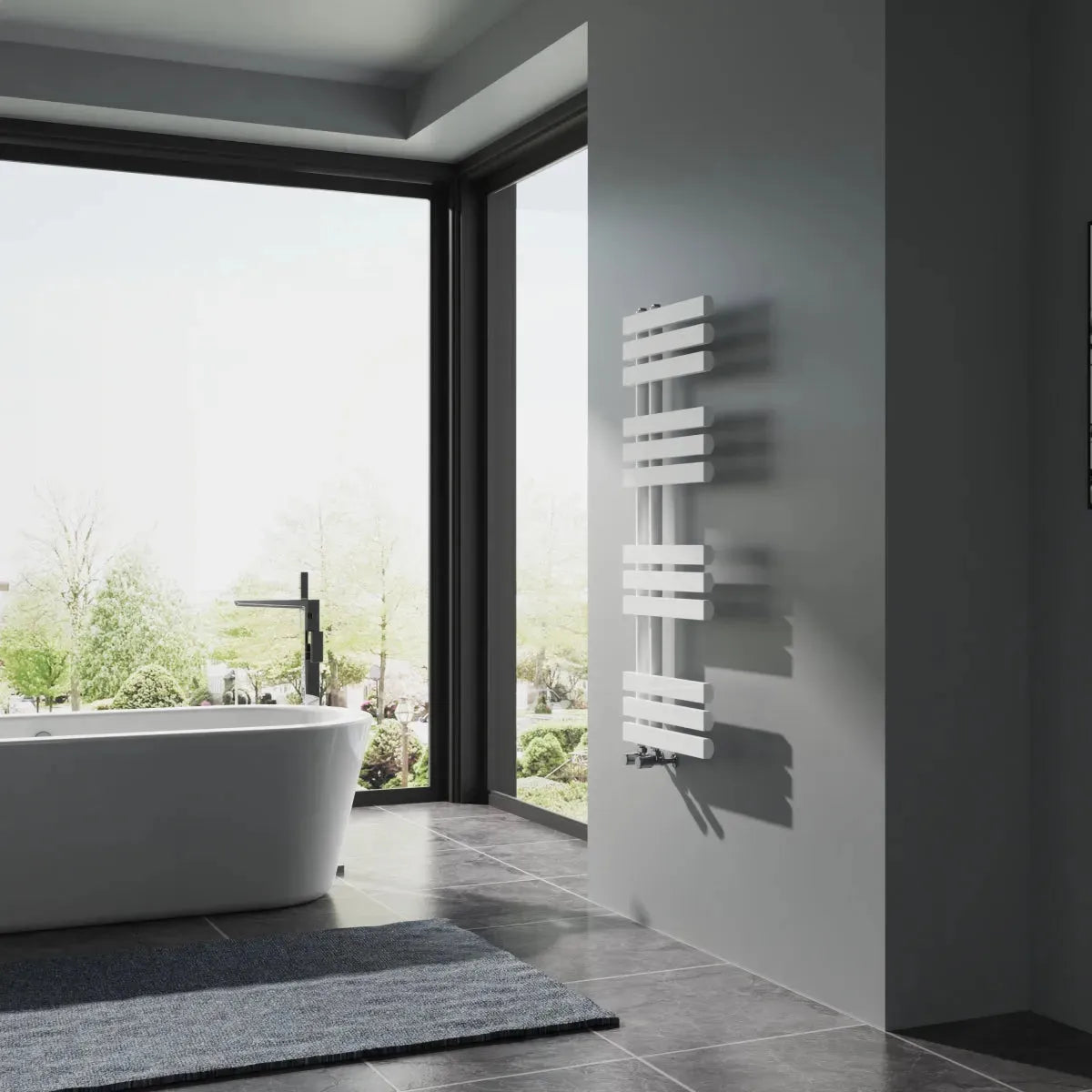 Burano - Designer heated towel rail white