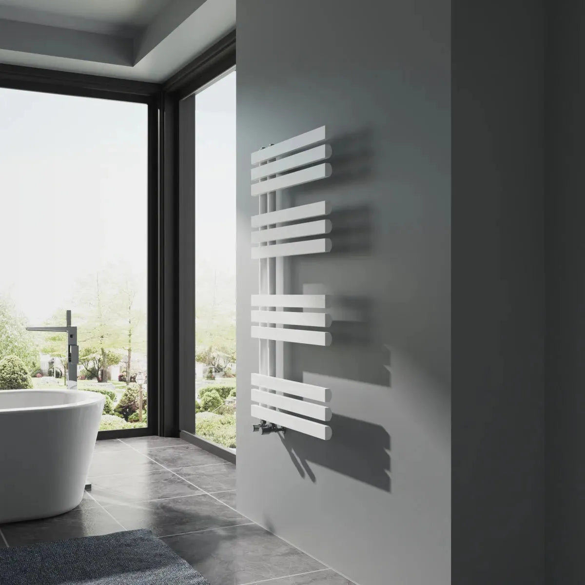 Burano - Designer heated towel rail white