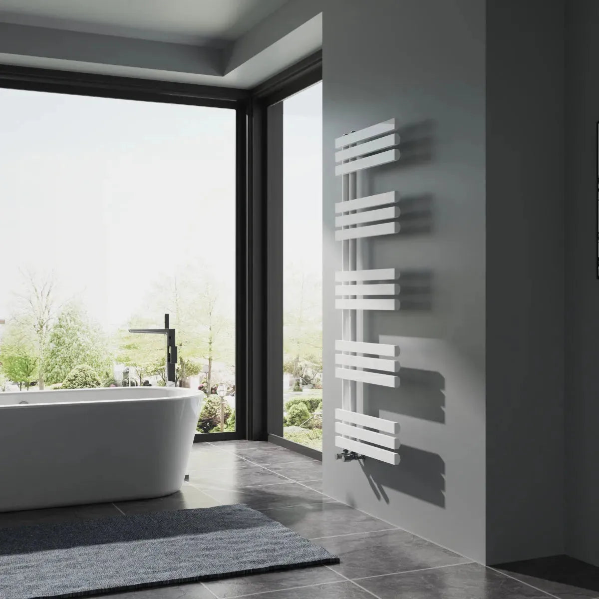 Burano - Designer heated towel rail white