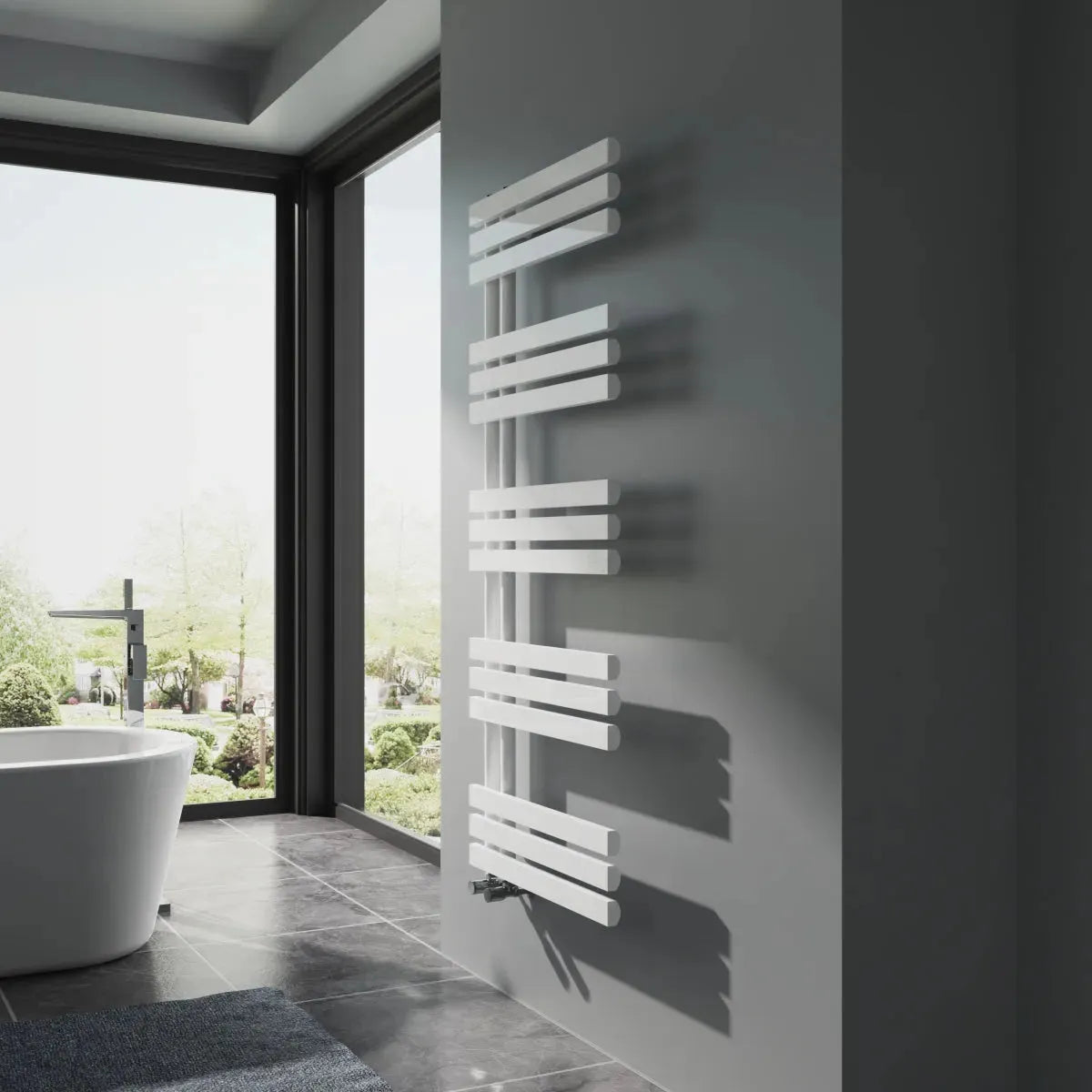 Burano - Designer heated towel rail white