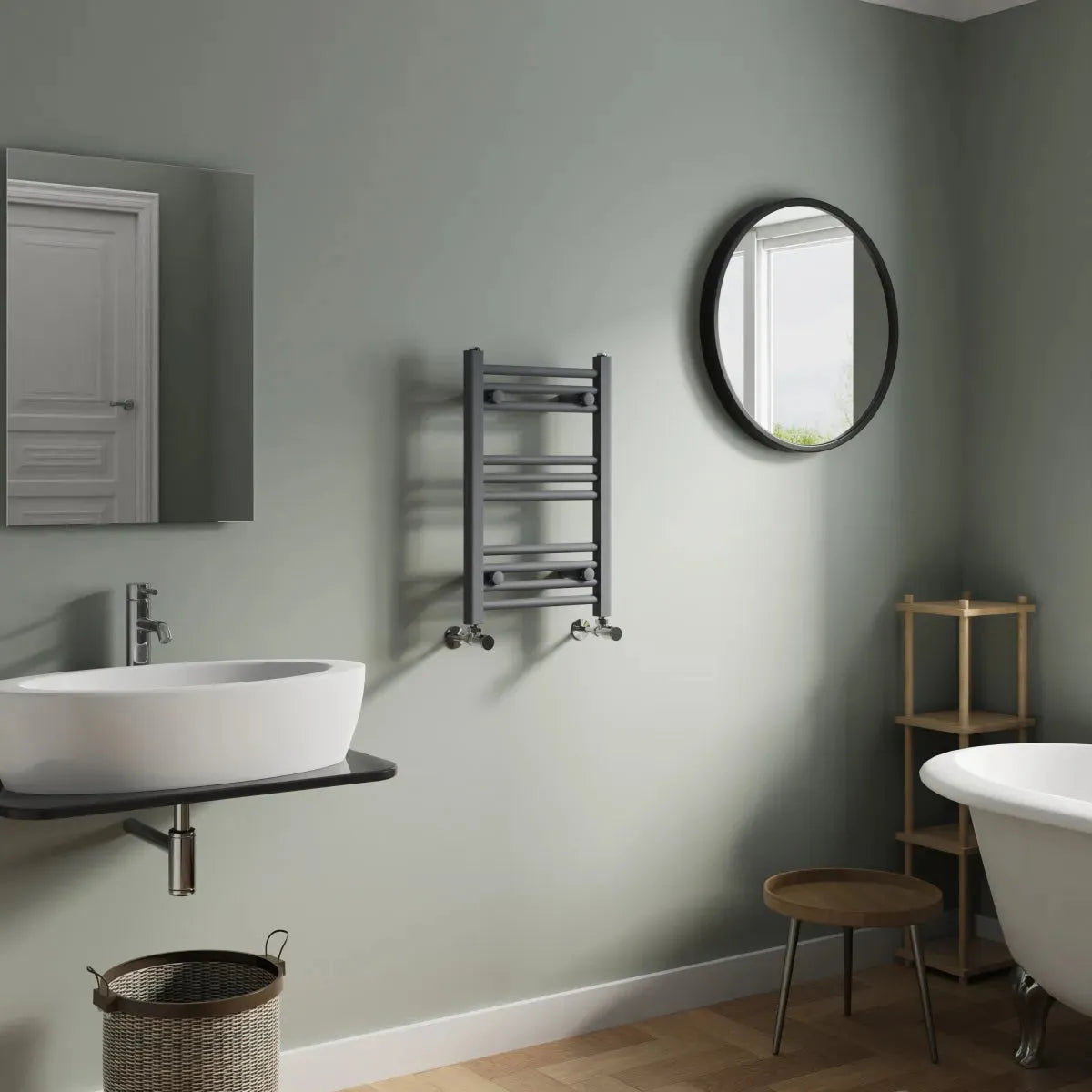 Enna - Straight heated towel rail anthracite