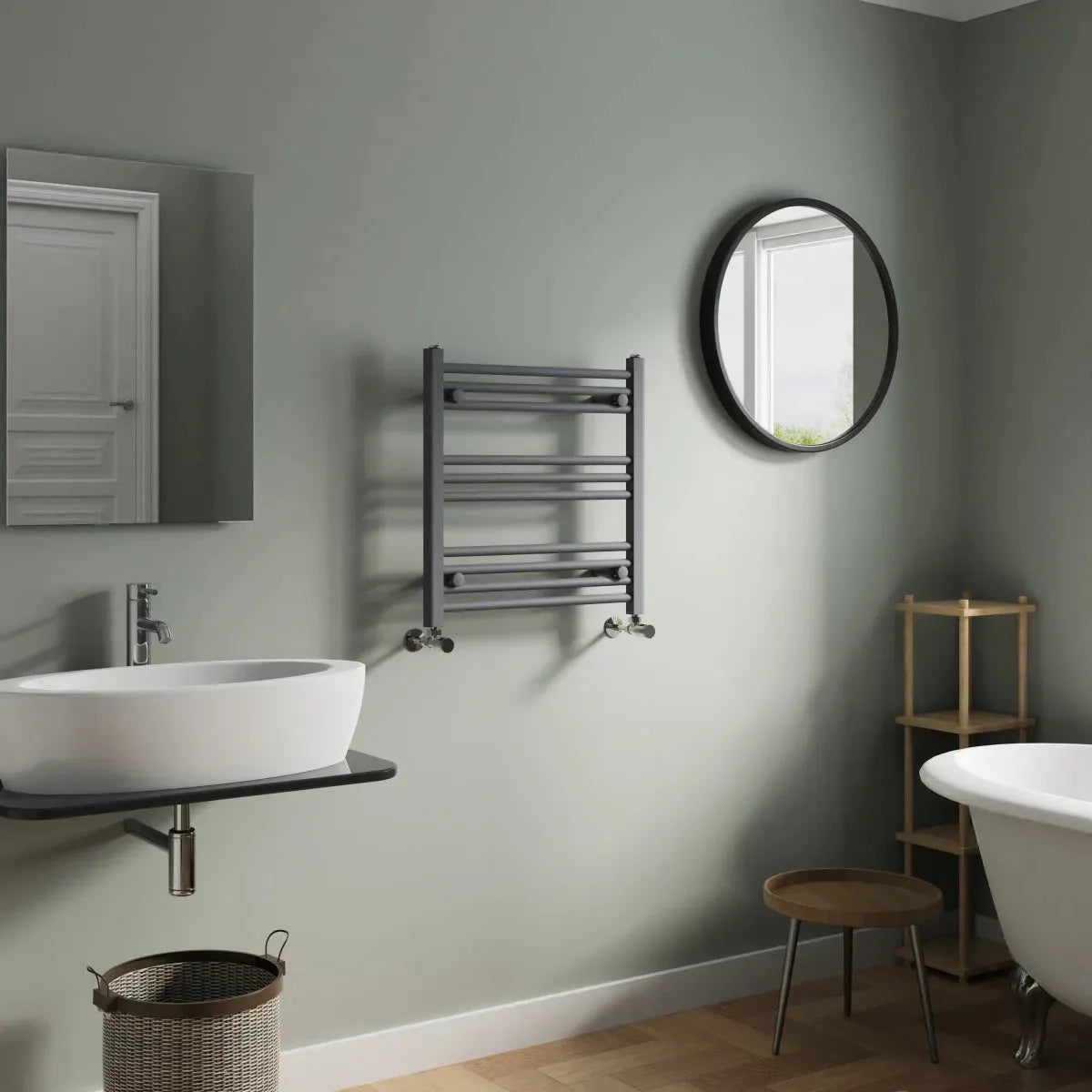 Enna - Straight heated towel rail anthracite