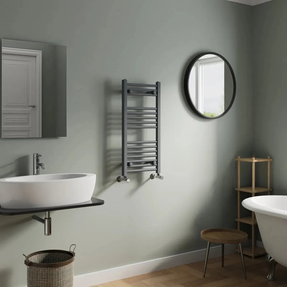 Enna - Straight heated towel rail anthracite