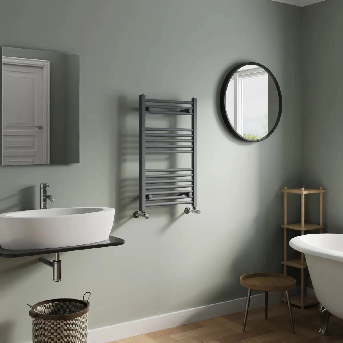 Enna - Straight heated towel rail anthracite