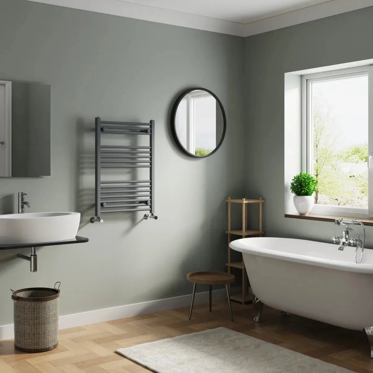 Enna - Straight heated towel rail anthracite