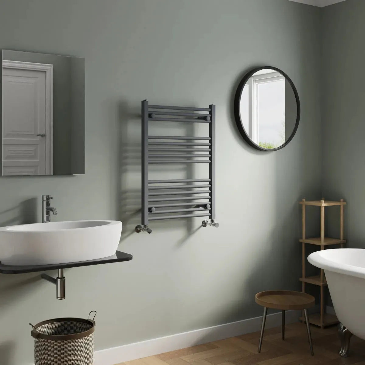 Enna - Straight heated towel rail anthracite