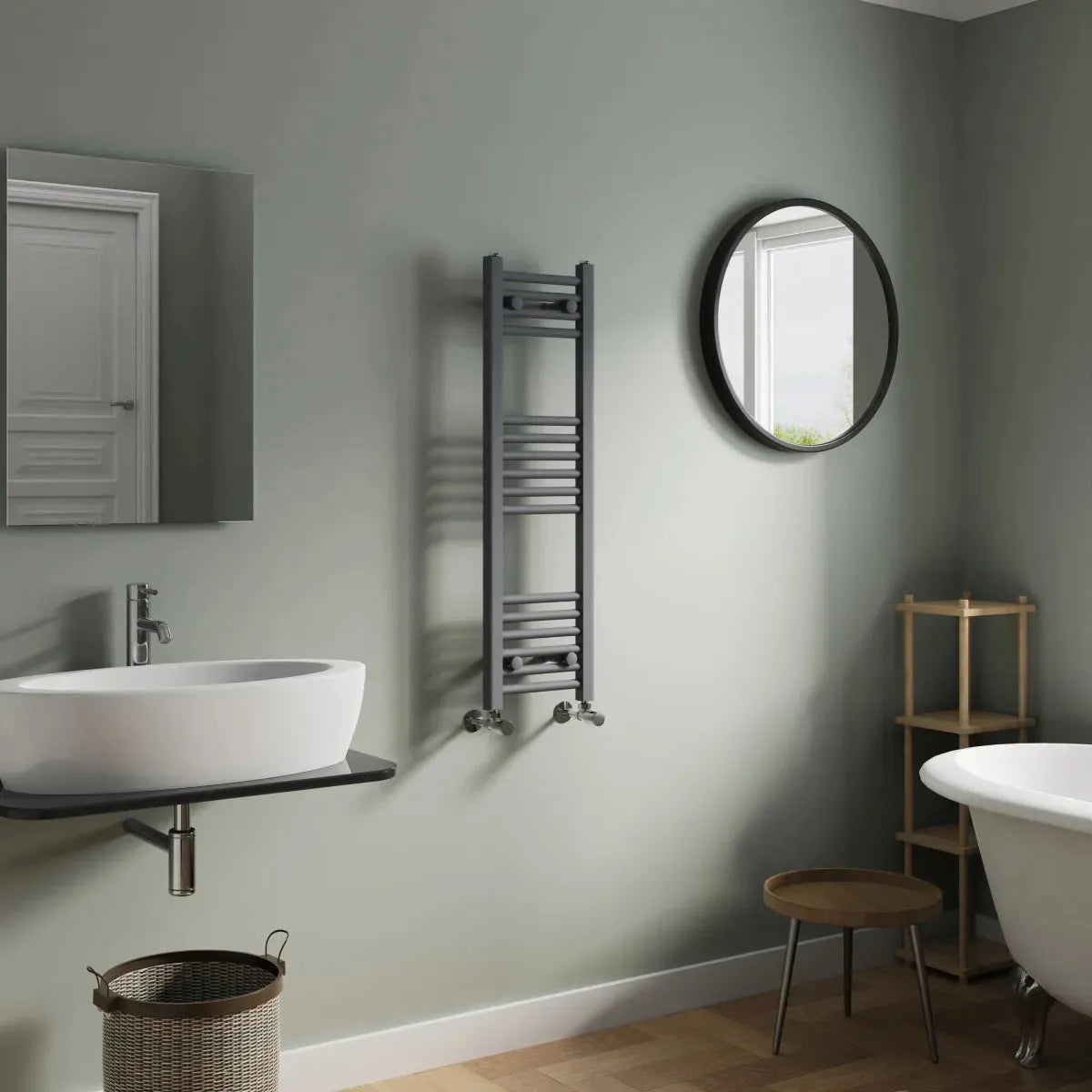 Enna - Straight heated towel rail anthracite