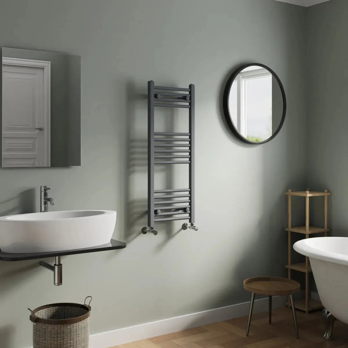 Enna - Straight heated towel rail anthracite