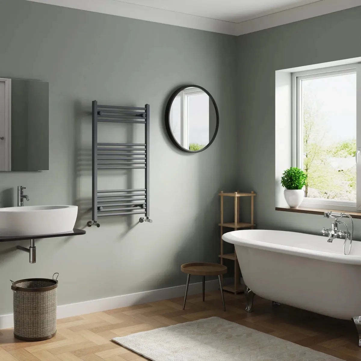 Enna - Straight heated towel rail anthracite