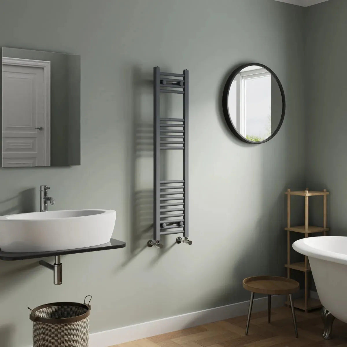 Enna - Straight heated towel rail anthracite