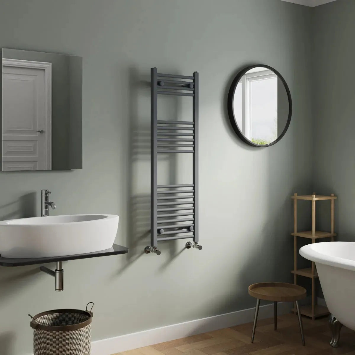 Enna - Straight heated towel rail anthracite