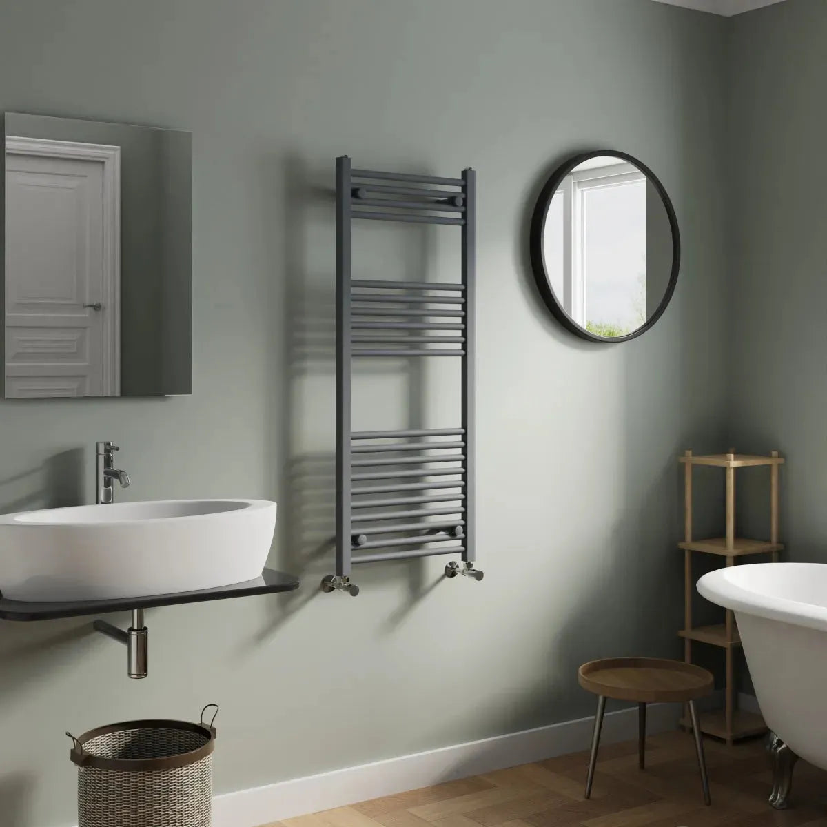 Enna - Straight heated towel rail anthracite