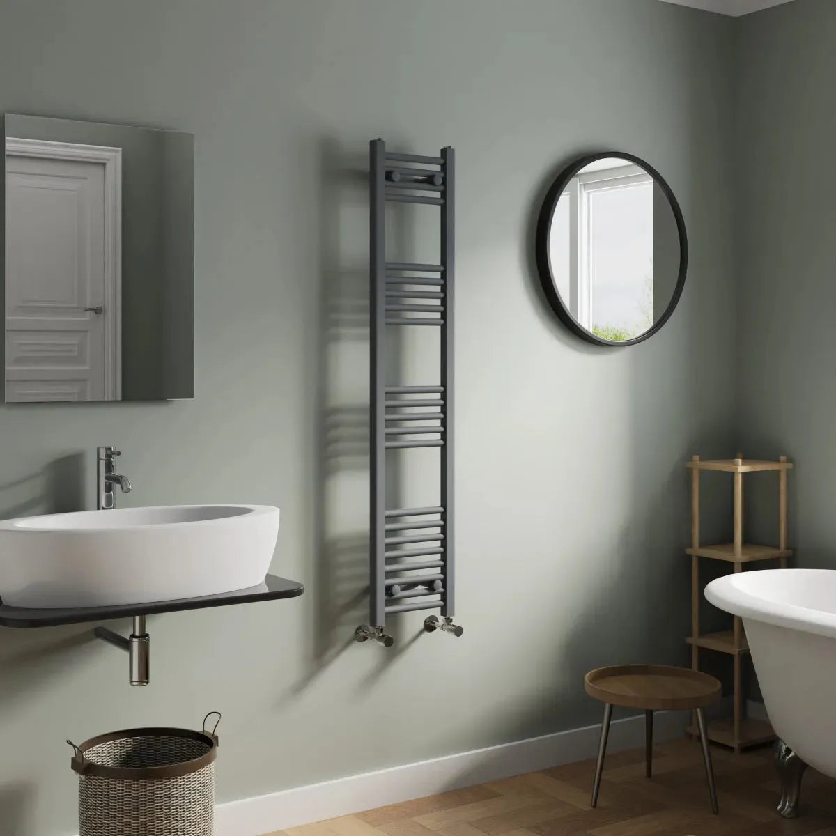 Enna - Straight heated towel rail anthracite