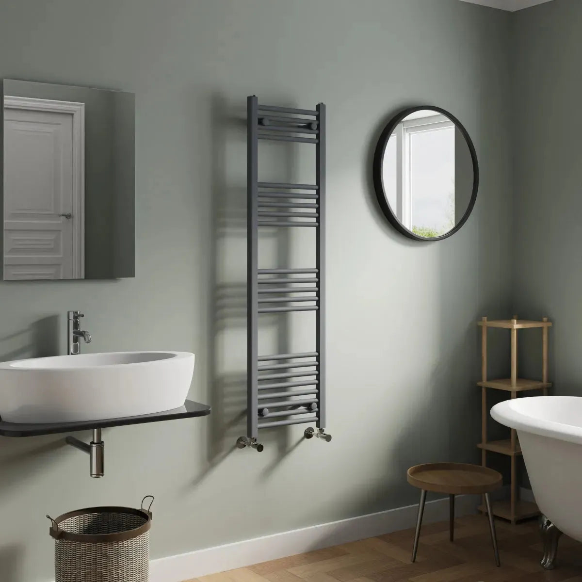 Enna - Straight heated towel rail anthracite