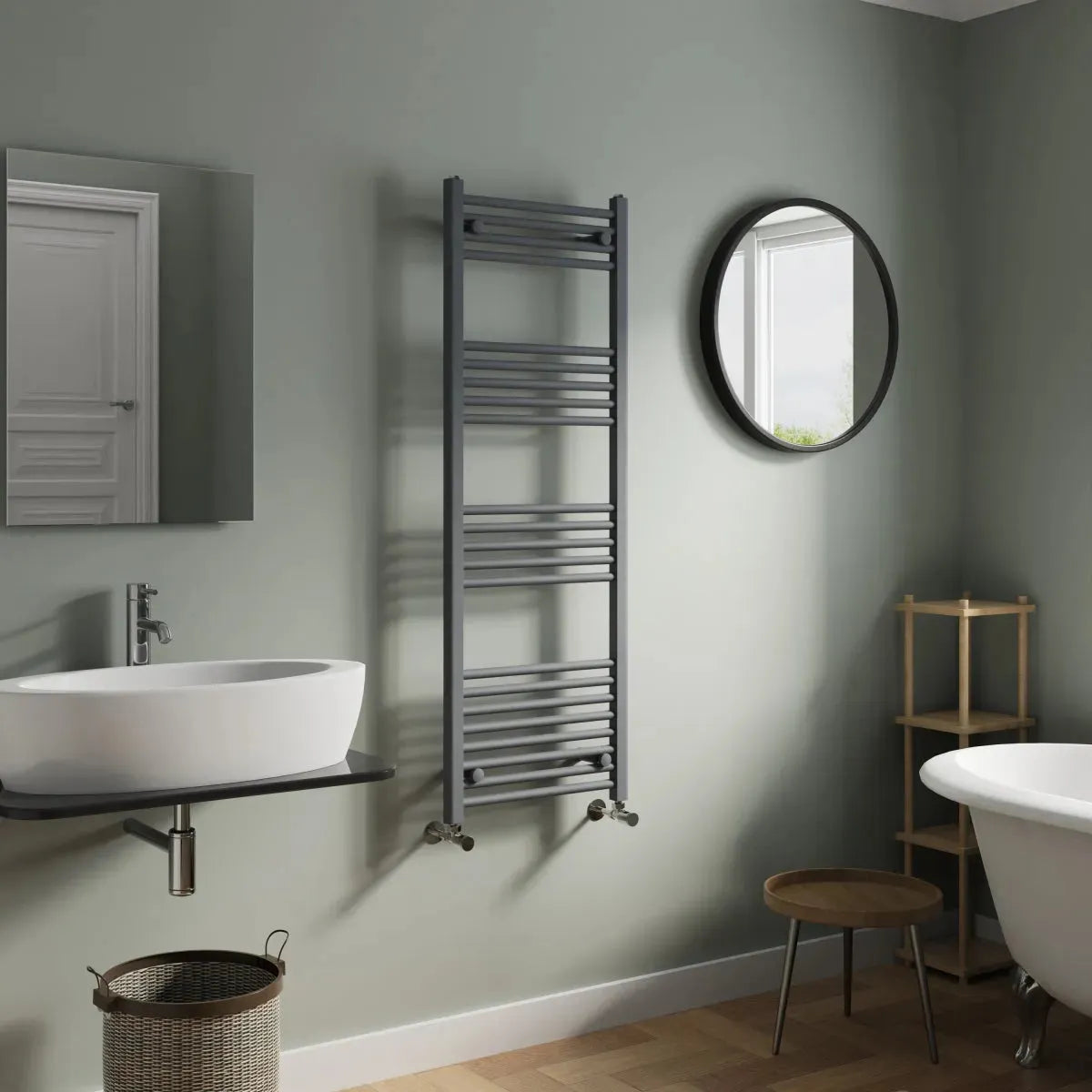 Enna - Straight heated towel rail anthracite