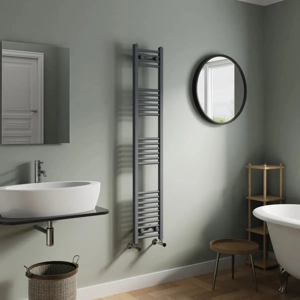 Enna - Straight heated towel rail anthracite