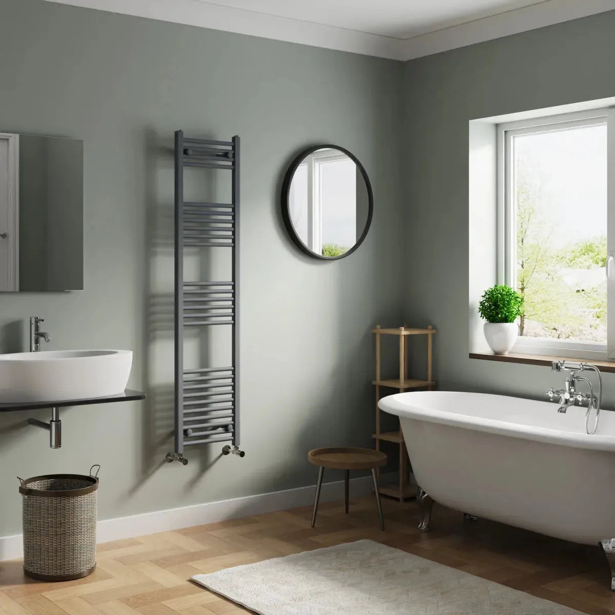 Enna - Straight heated towel rail anthracite