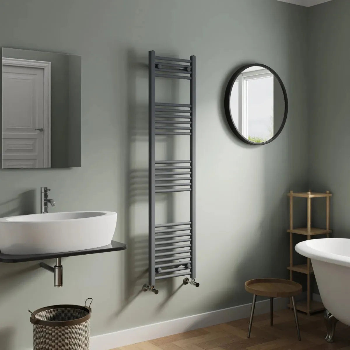 Enna - Straight heated towel rail anthracite