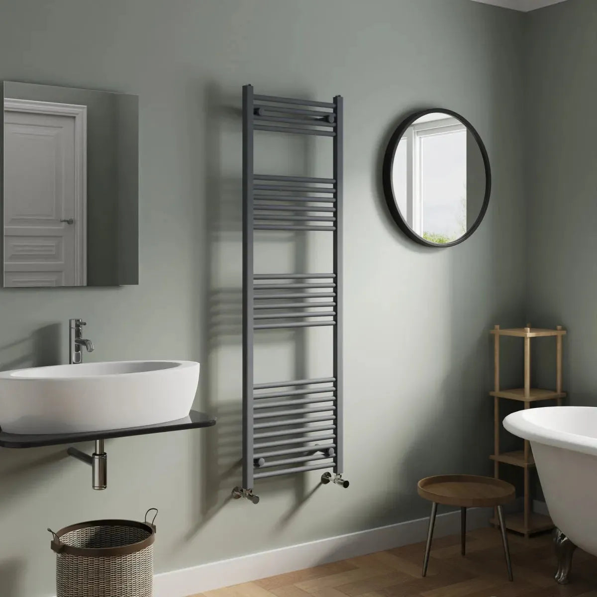 Enna - Straight heated towel rail anthracite