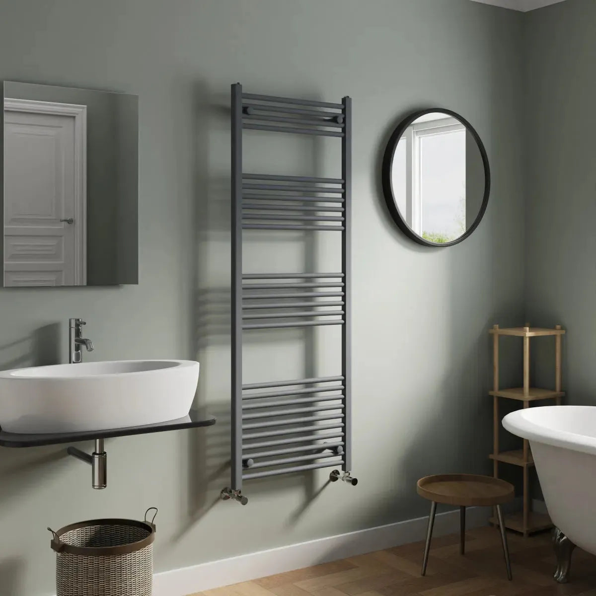 Enna - Straight heated towel rail anthracite