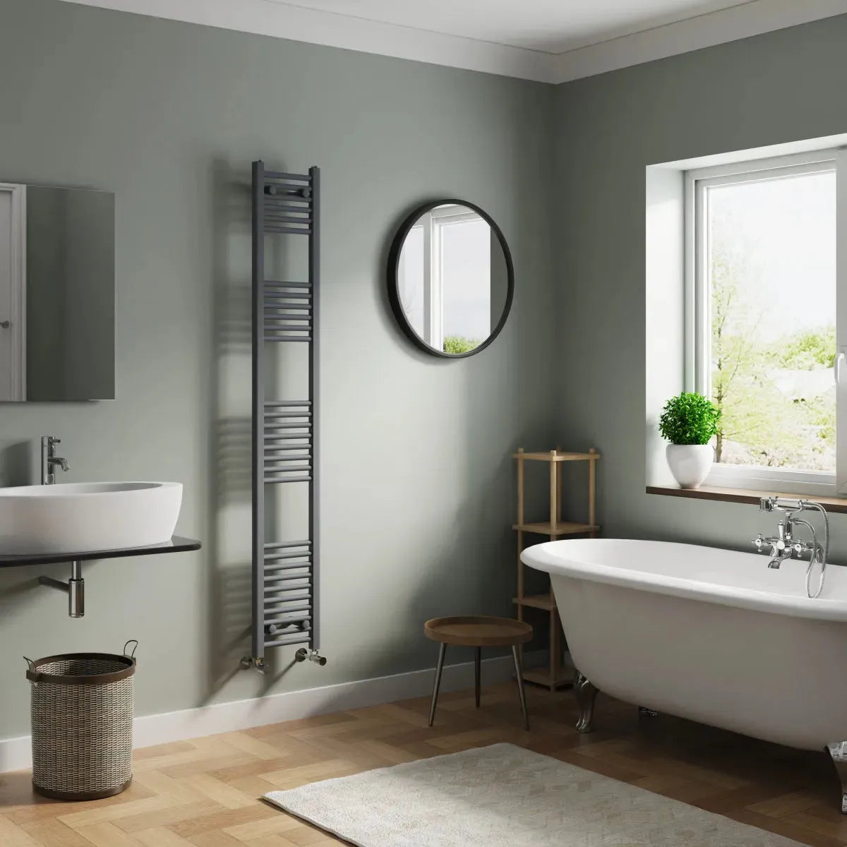 Enna - Straight heated towel rail anthracite