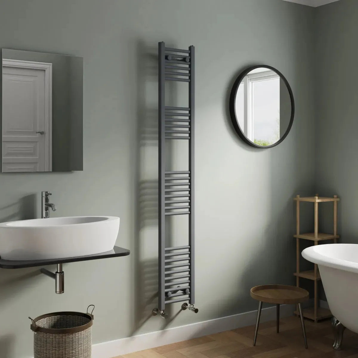 Enna - Straight heated towel rail anthracite