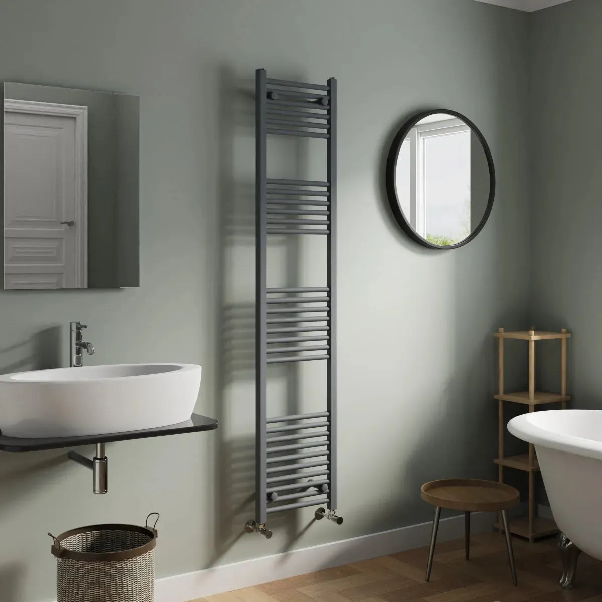 Enna - Straight heated towel rail anthracite