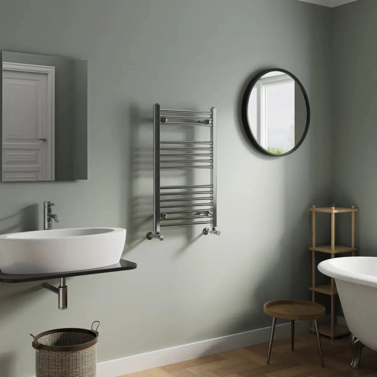 Enna - Straight heated towel rail chrome