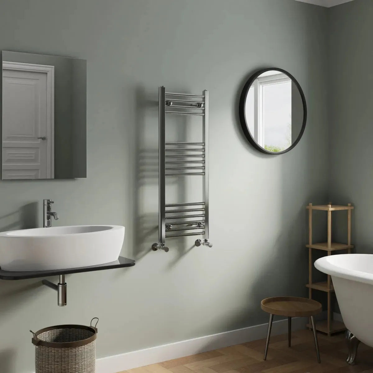 Enna - Straight heated towel rail chrome