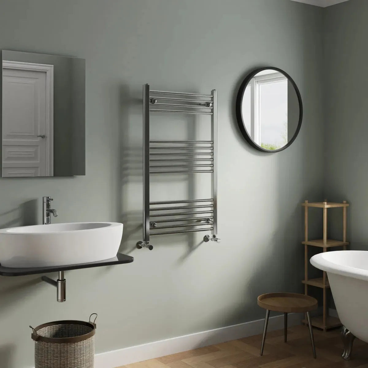 Enna - Straight heated towel rail chrome