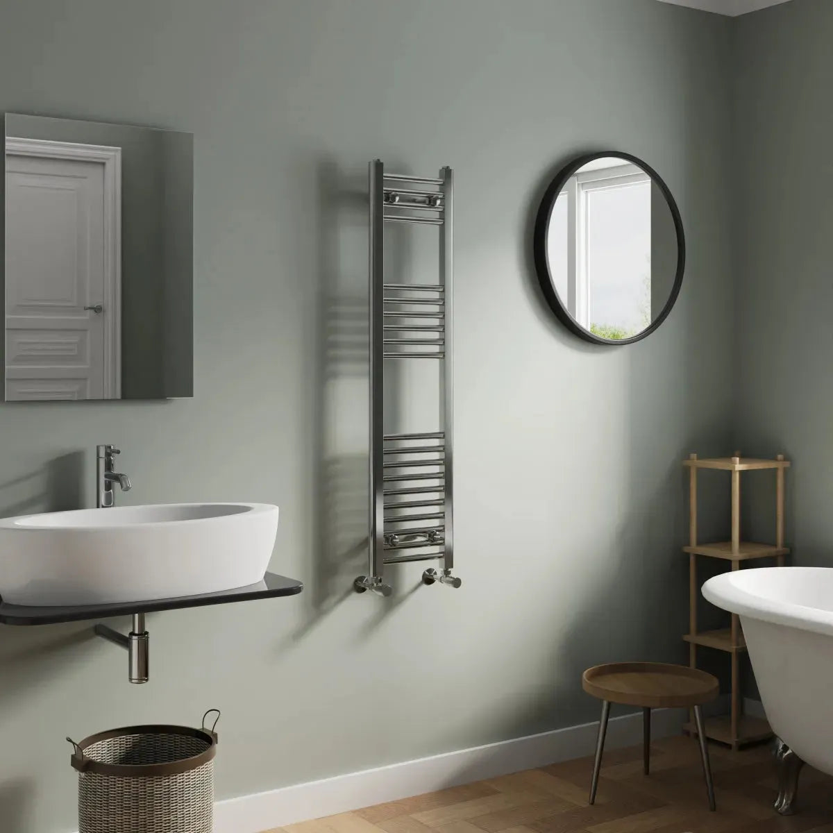 Enna - Straight heated towel rail chrome