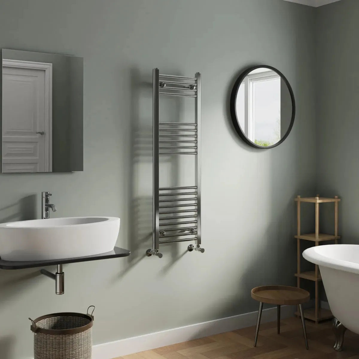 Enna - Straight heated towel rail chrome