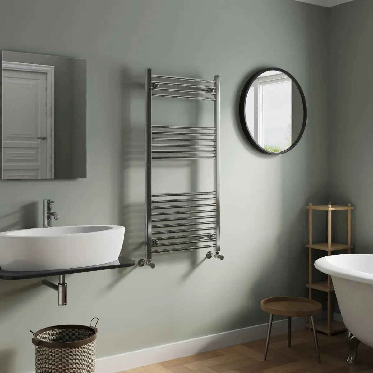 Enna - Straight heated towel rail chrome