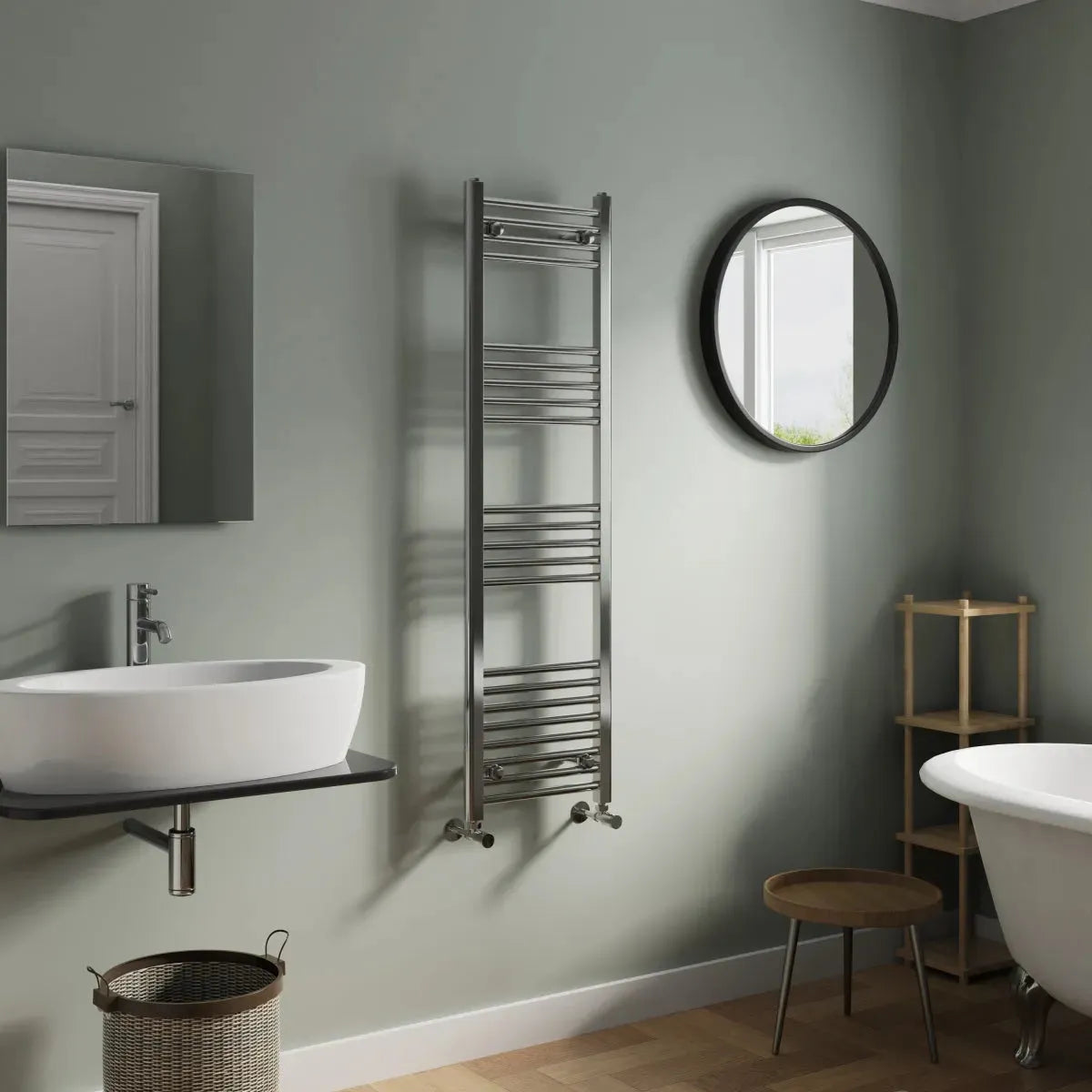 Enna - Straight heated towel rail chrome