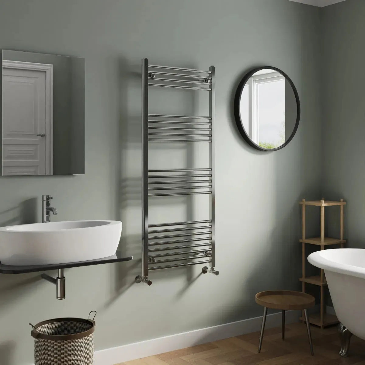 Enna - Straight heated towel rail chrome