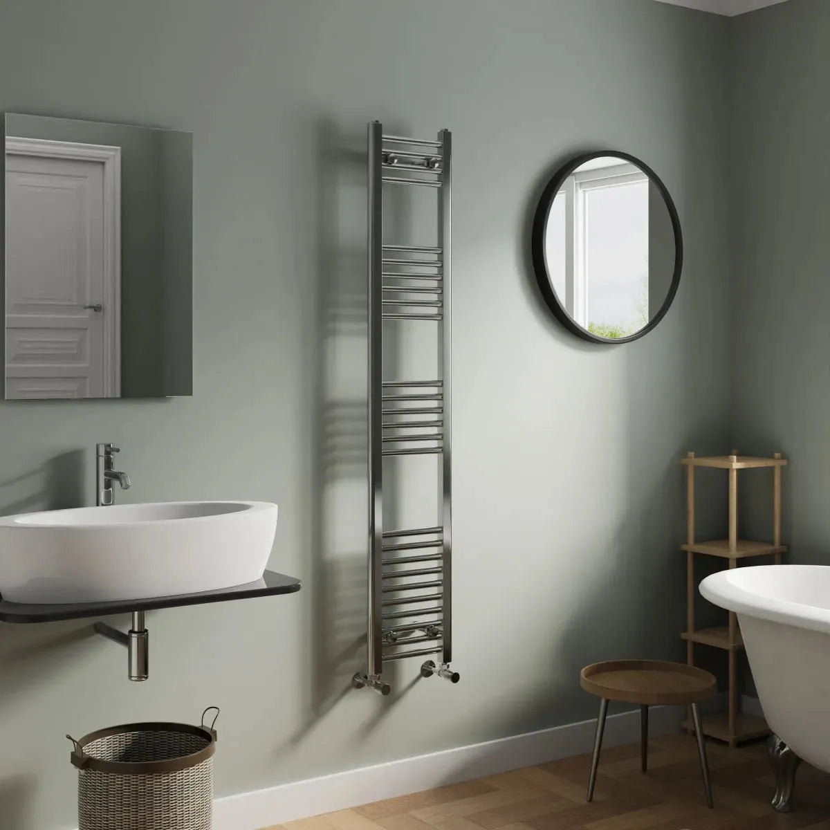 Enna - Straight heated towel rail chrome