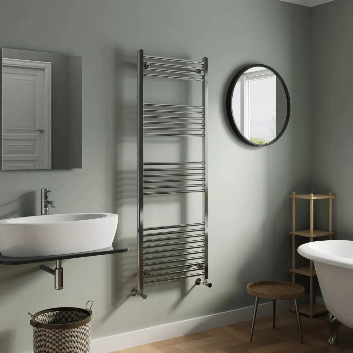 Enna - Straight heated towel rail chrome