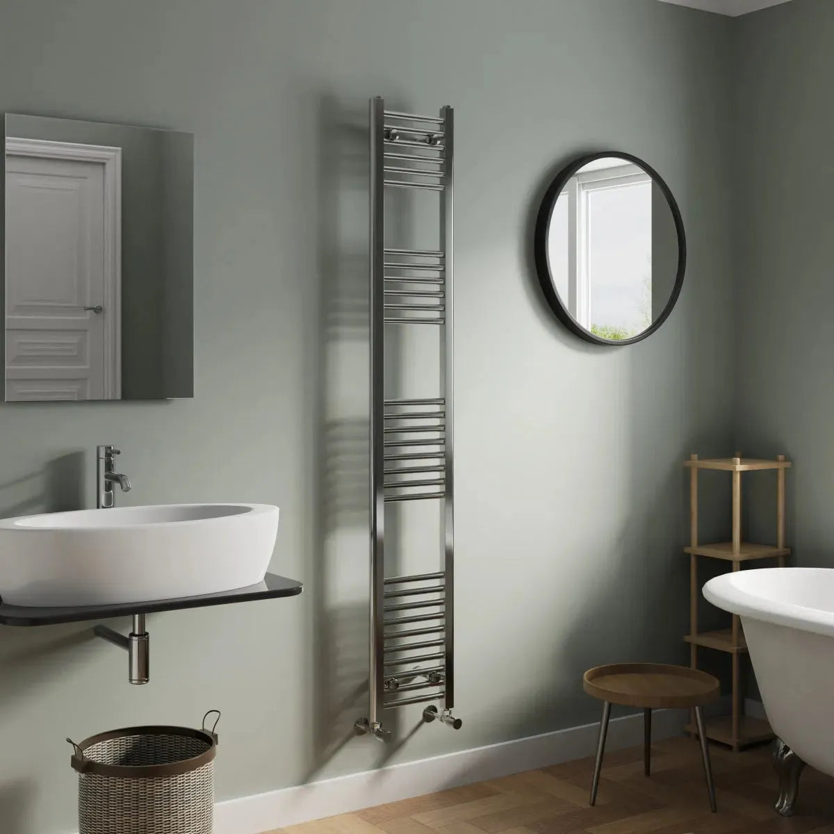 Enna - Straight heated towel rail chrome